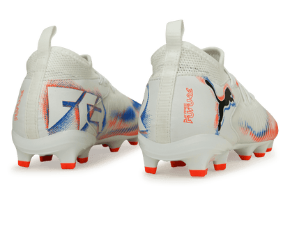PUMA Kids Future 8 Match FG/AG White/Black/Glowing Red