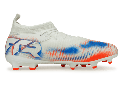 PUMA Kids Future 8 Match FG/AG White/Black/Glowing Red