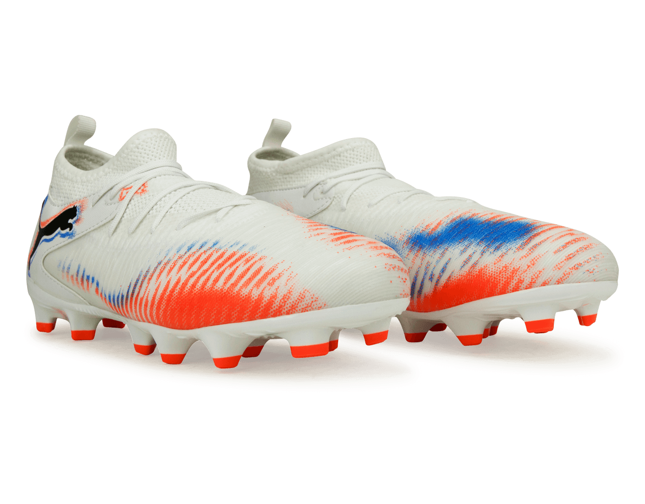 PUMA Kids Future 8 Match FG/AG White/Black/Glowing Red