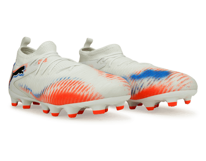 PUMA Kids Future 8 Match FG/AG White/Black/Glowing Red