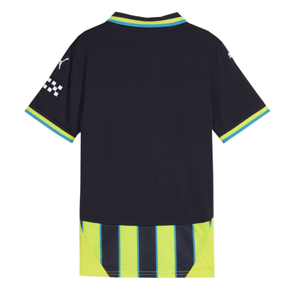 PUMA Kids Manchester City 2024/25 Away Jersey Yellow Glow/Navy
