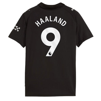 PUMA Kids Manchester City 2025/26 Away Jersey w/ Haaland #9 Printing