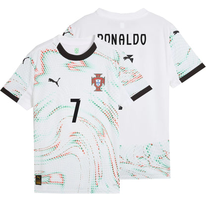 PUMA Kids Portugal 2025/26 Away Jersey w/ Ronaldo #7 Printing