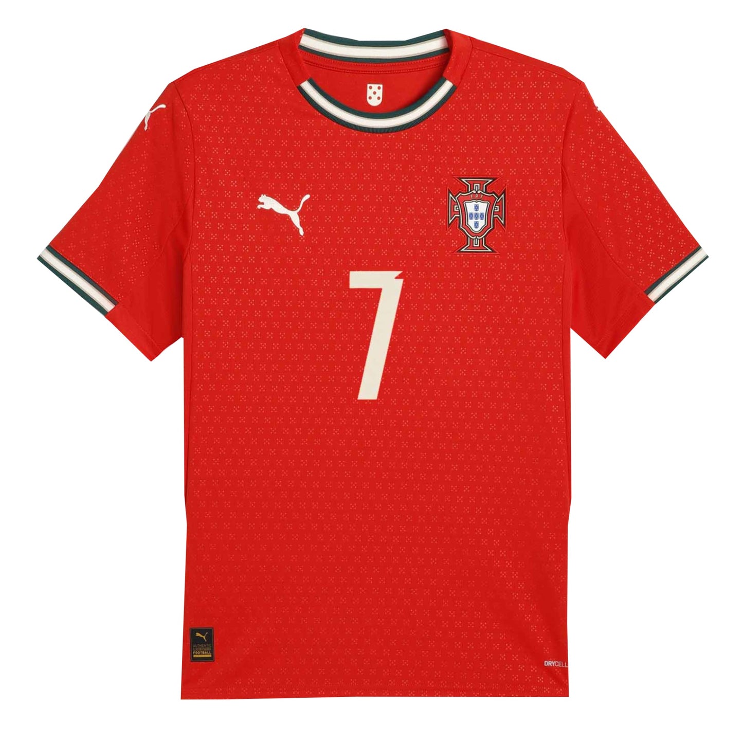 PUMA Kids Portugal 2025/26 Home Jersey w/ Ronaldo #7 Printing