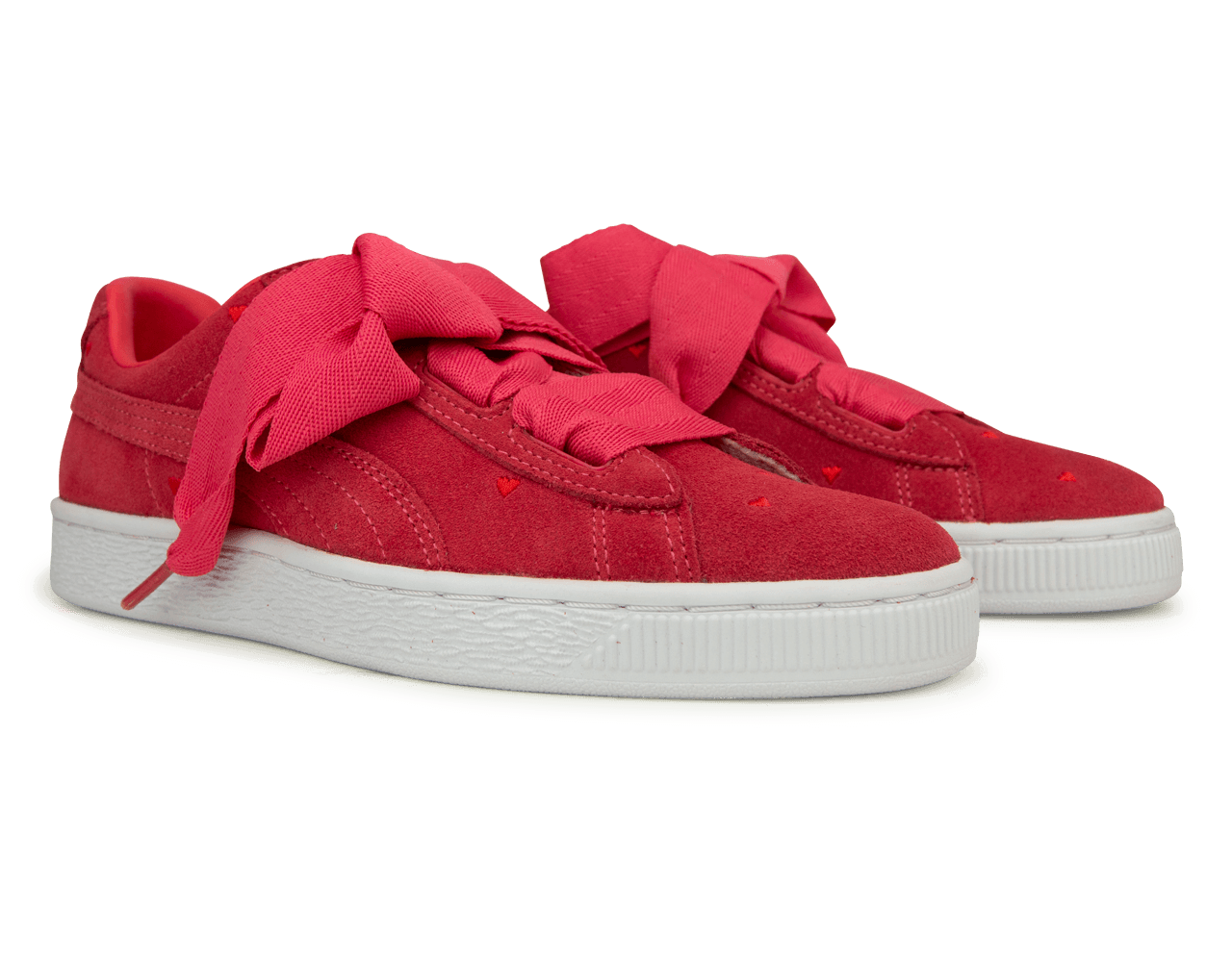 PUMA Kids Suede Heart Valentine JR Pink/White