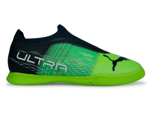 PUMA Kids Ultra 3.3 IT Indoor Soccer Shoes Green/Black