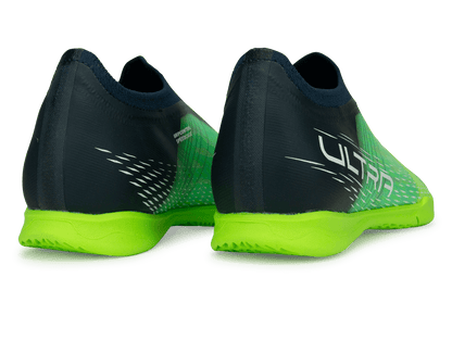PUMA Kids Ultra 3.3 IT Indoor Soccer Shoes Green/Black