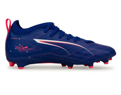 PUMA Kids Ultra 5 Match FG/AG Lapis Lazuli/White