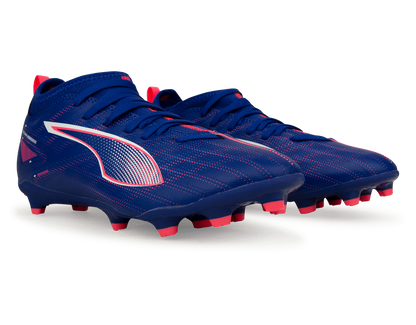 PUMA Kids Ultra 5 Match FG/AG Lapis Lazuli/White