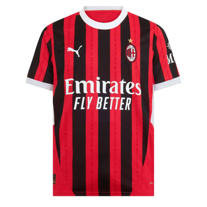 PUMA Men's AC Milan 2024/25 Authentic Home Jersey w/ Gimenez #7 Printing