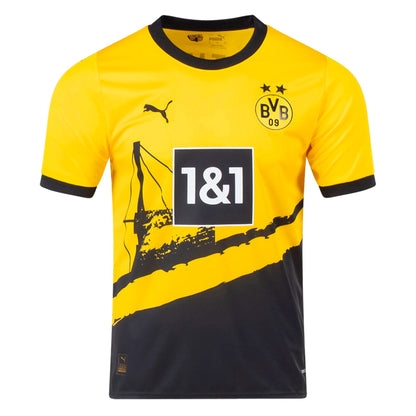 PUMA Men's Borussia Dortmund 2023/24 Home Jersey Yellow/Black