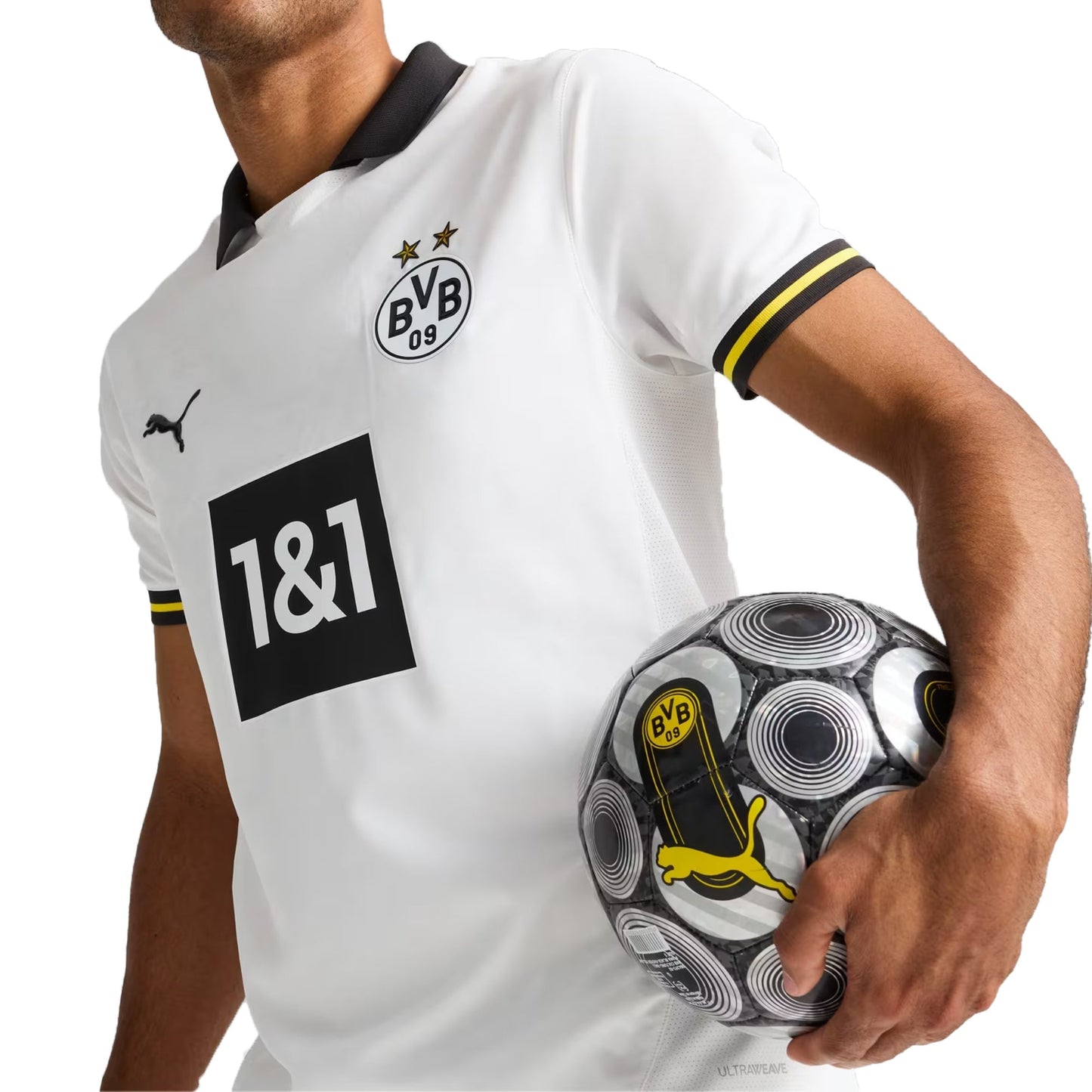 PUMA Men's Borussia Dortmund 2024/25 Authentic Third Jersey White/Black