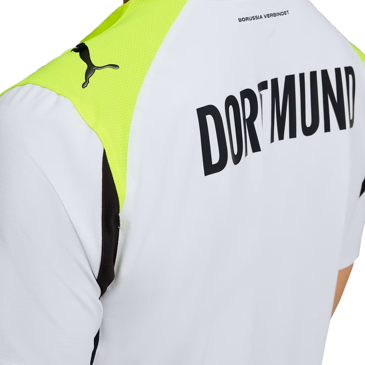 PUMA Men's Borussia Dortmund 2025/26 Authentic Away Jersey Silver Mist/Yellow Alert