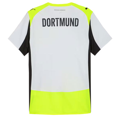 PUMA Men's Borussia Dortmund 2025/26 Authentic Away Jersey Silver Mist/Yellow Alert
