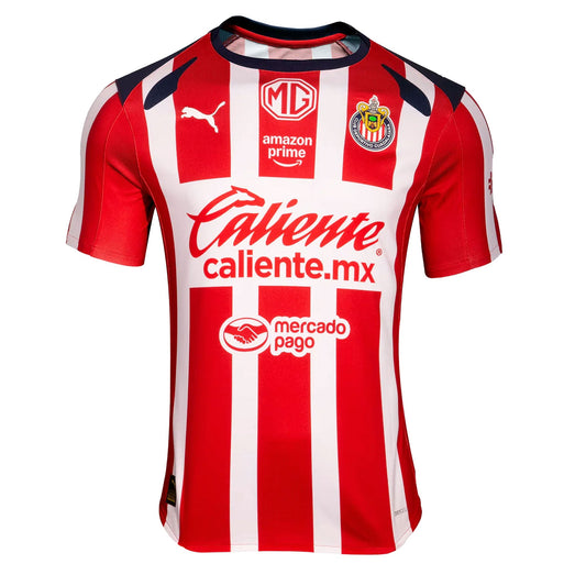 PUMA Men's Chivas De Guadalajara 2025/26 Home Jersey Red/White/Navy