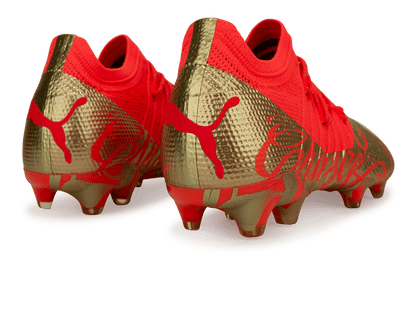 PUMA Men's Future 1.4 Neymar Jr FG/AG Fiery Coral/Gold