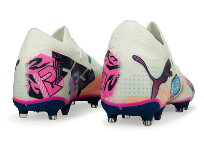 PUMA Men's Future 7 Match Volume Up FG/AG White/Luminous Blue