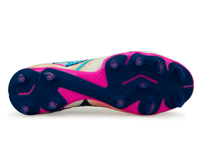 PUMA Men's Future 7 Match Volume Up FG/AG White/Luminous Blue