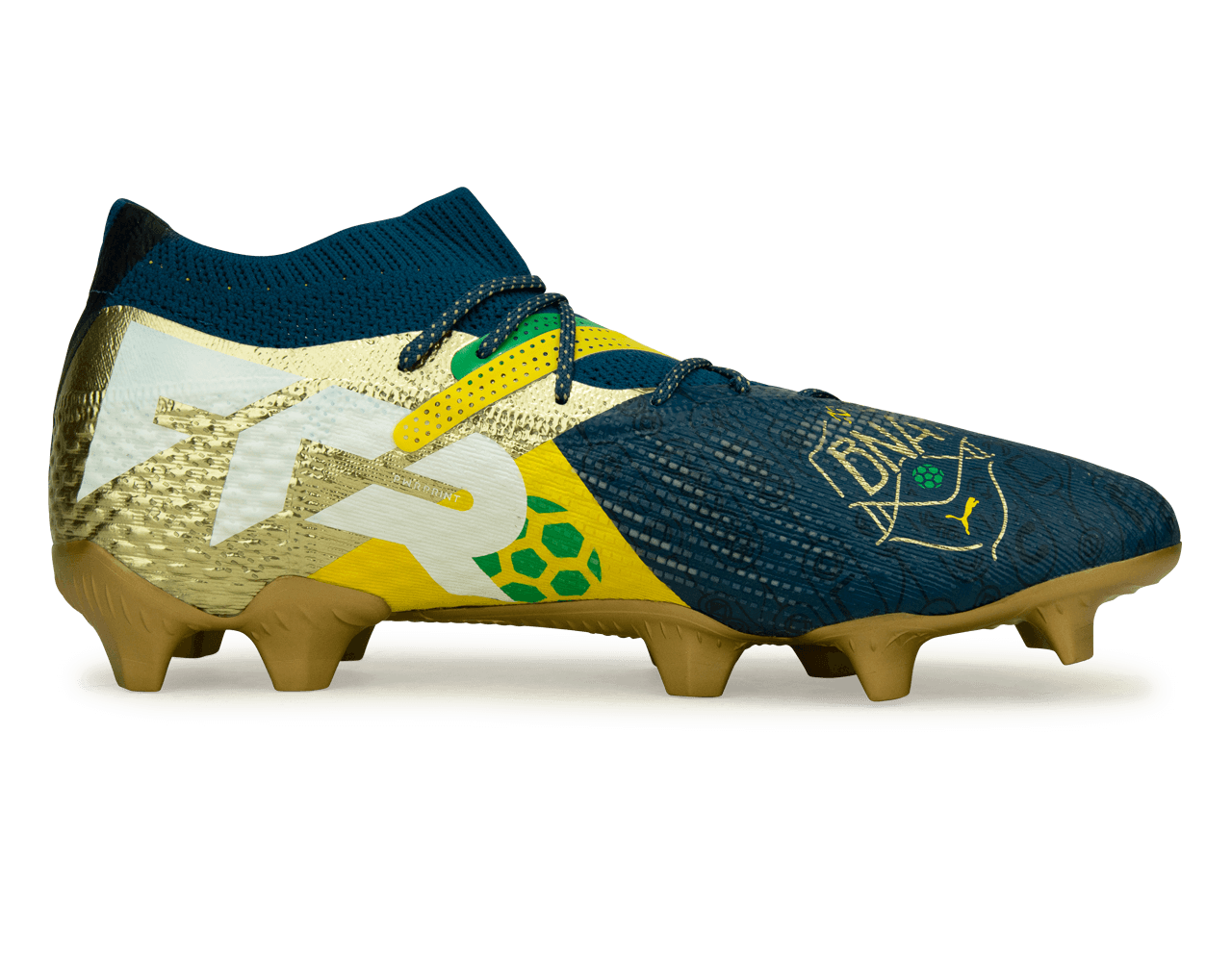 PUMA x Neymar JR Men's Future 7 Ultimate BNA FG/AG Blue/Yellow/Green Gold
