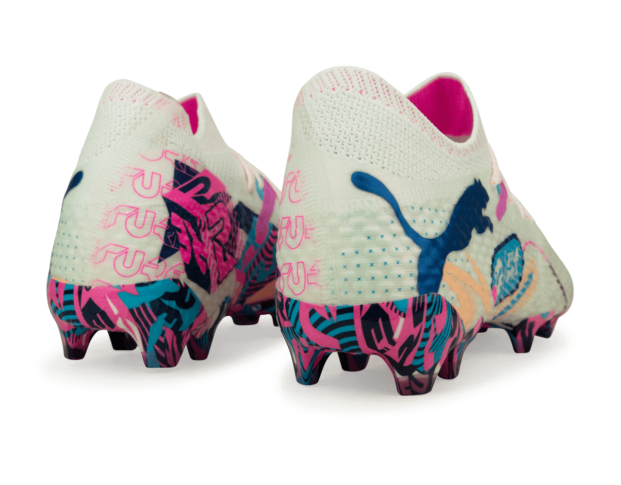 PUMA Men's Future 7 Ultimate Volume Up FG/AG White/Luminous Blue
