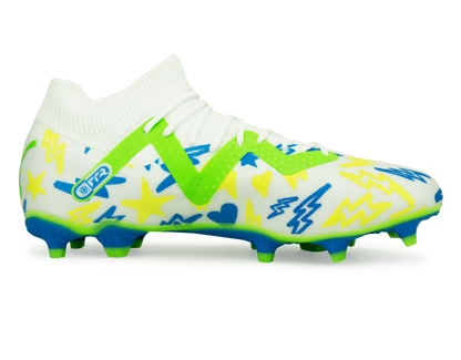 PUMA Men's Future Match x Neymar FG/AG White/Blue/Lemon