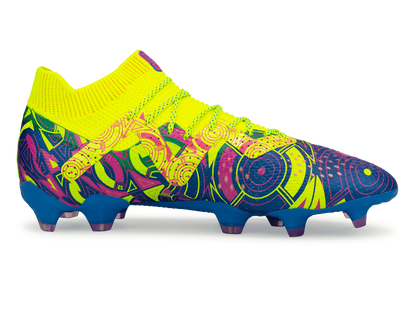 PUMA Men's Future Ultimate Energy FG/AG Blue/Yellow/Pink
