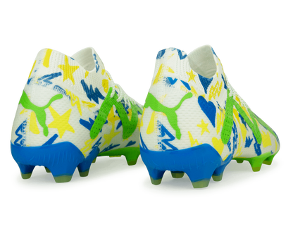PUMA Men's Future Ultimate x Neymar FG/AG White/Blue/Lemon