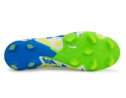 PUMA Men's Future Ultimate x Neymar FG/AG White/Blue/Lemon