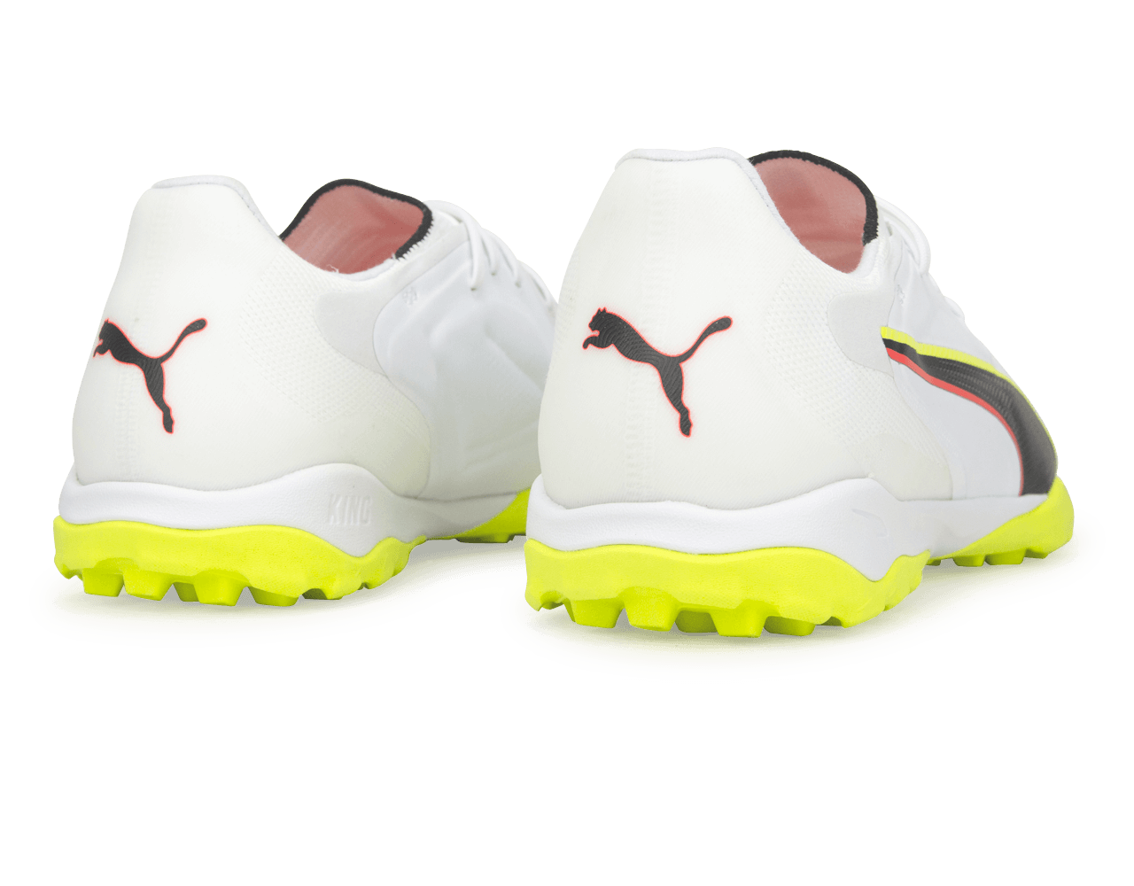 PUMA Men's King 20 Pro Cage TF White/Yellow Alert