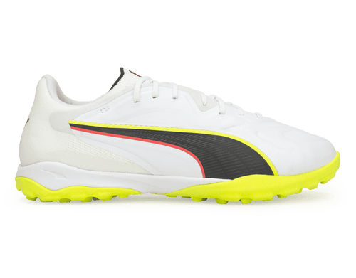 PUMA Men's King 20 Pro Cage TF White/Yellow Alert