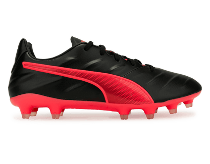 PUMA Men's King Pro 21 FG Black/Sun Blaze