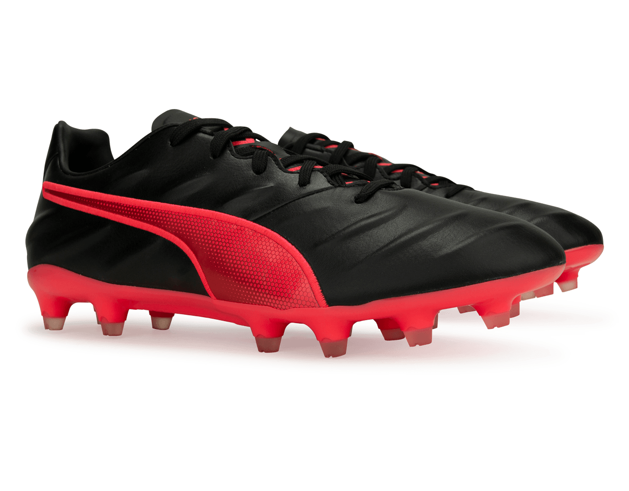 PUMA Men's King Pro 21 FG Black/Sun Blaze