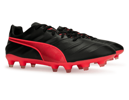 PUMA Men's King Pro 21 FG Black/Sun Blaze