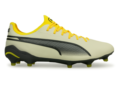 PUMA Men's King Ultimate FG/AG Alpine Snow/Asphalt Yellow