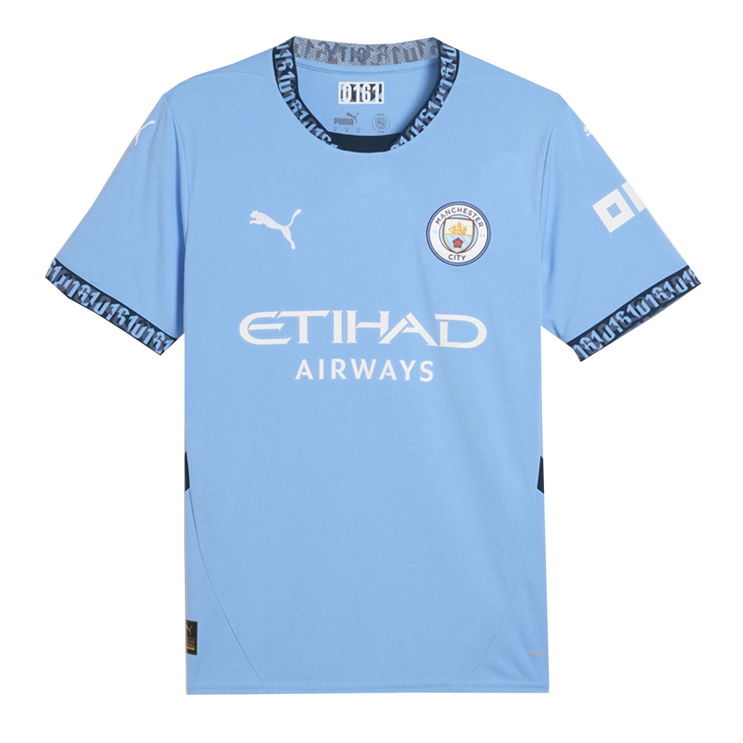 PUMA Men's Manchester City Home 2024/25 Jersey Light Blue/Marine Blue