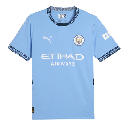 PUMA Men's Manchester City Home 2024/25 Jersey Light Blue/Marine Blue