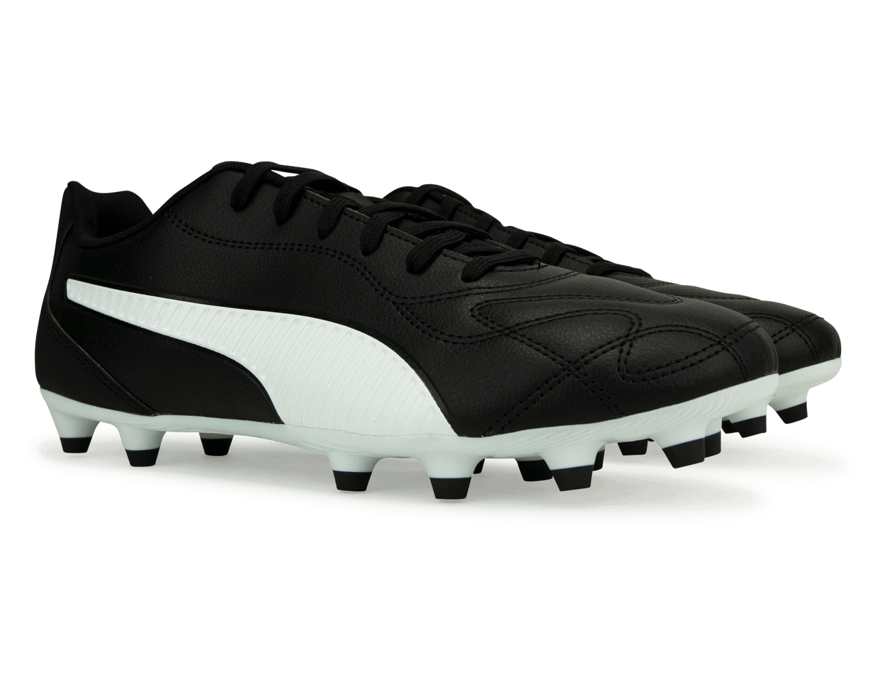 PUMA Men's Monarch II FG/AG Black/White