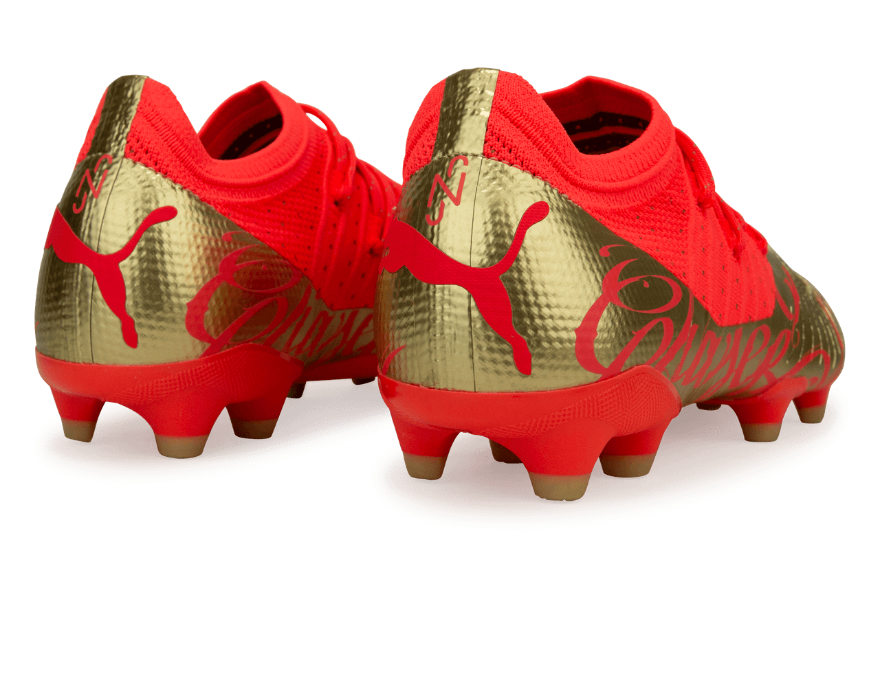 PUMA Men's Neymar Jr Future 2.4 FG/AG Fiery Coral Gold