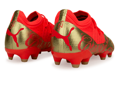 PUMA Men's Neymar Jr Future 2.4 FG/AG Fiery Coral Gold