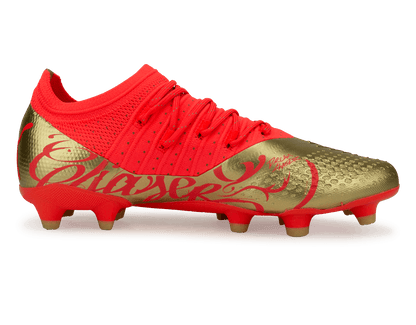 PUMA Men's Neymar Jr Future 2.4 FG/AG Fiery Coral Gold