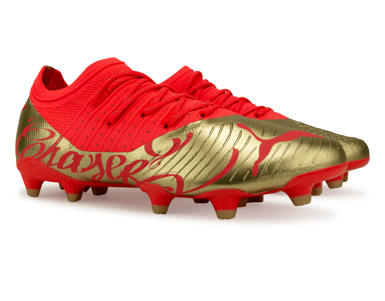 PUMA Men's Neymar Jr Future 2.4 FG/AG Fiery Coral Gold