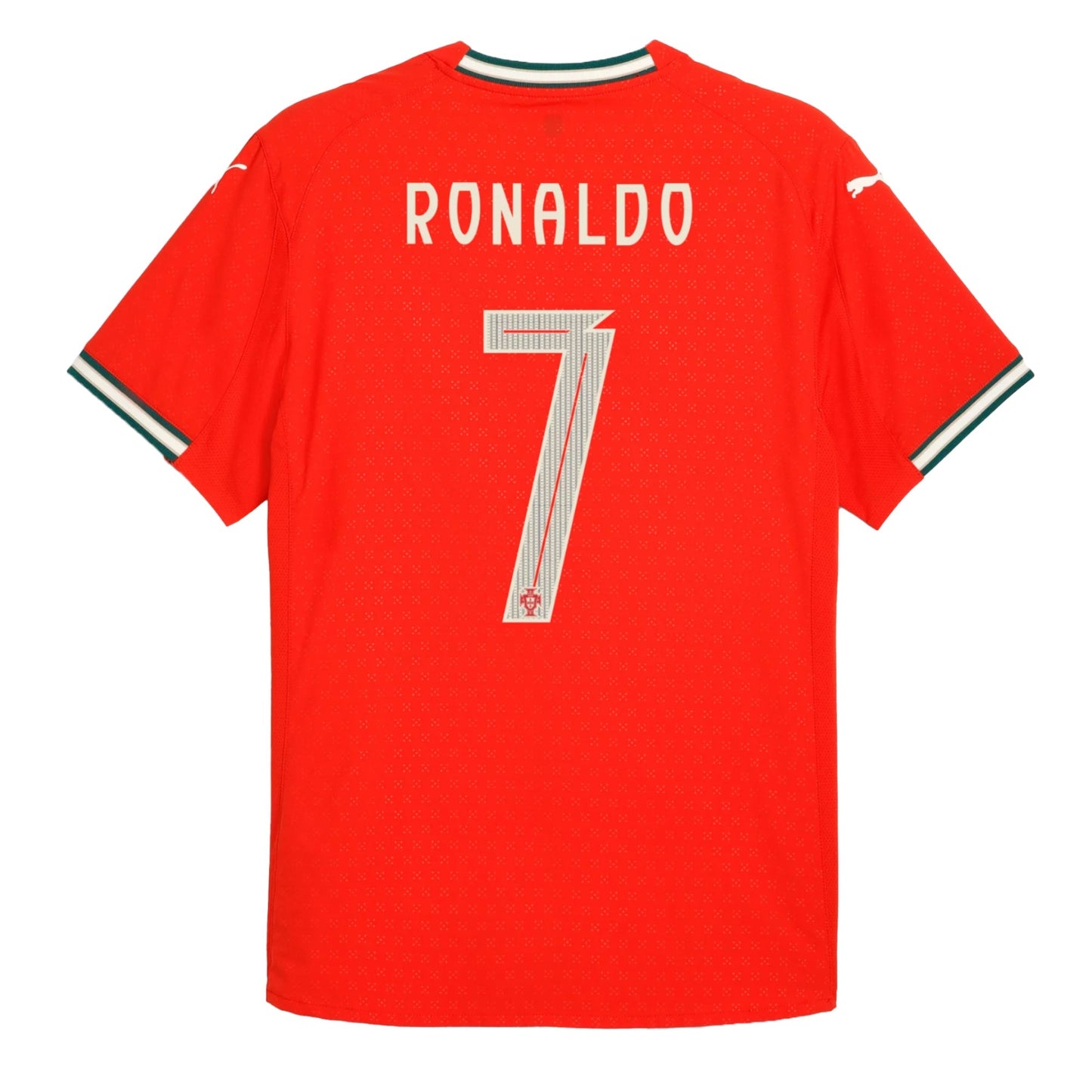 PUMA Men's Portugal 2025/26 Authentic Home Jersey w/ Ronaldo #7 Printing