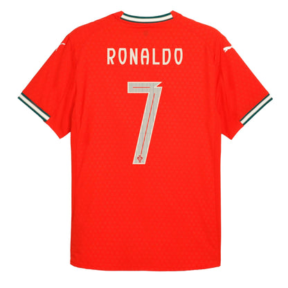 PUMA Men's Portugal 2025/26 Authentic Home Jersey w/ Ronaldo #7 Printing