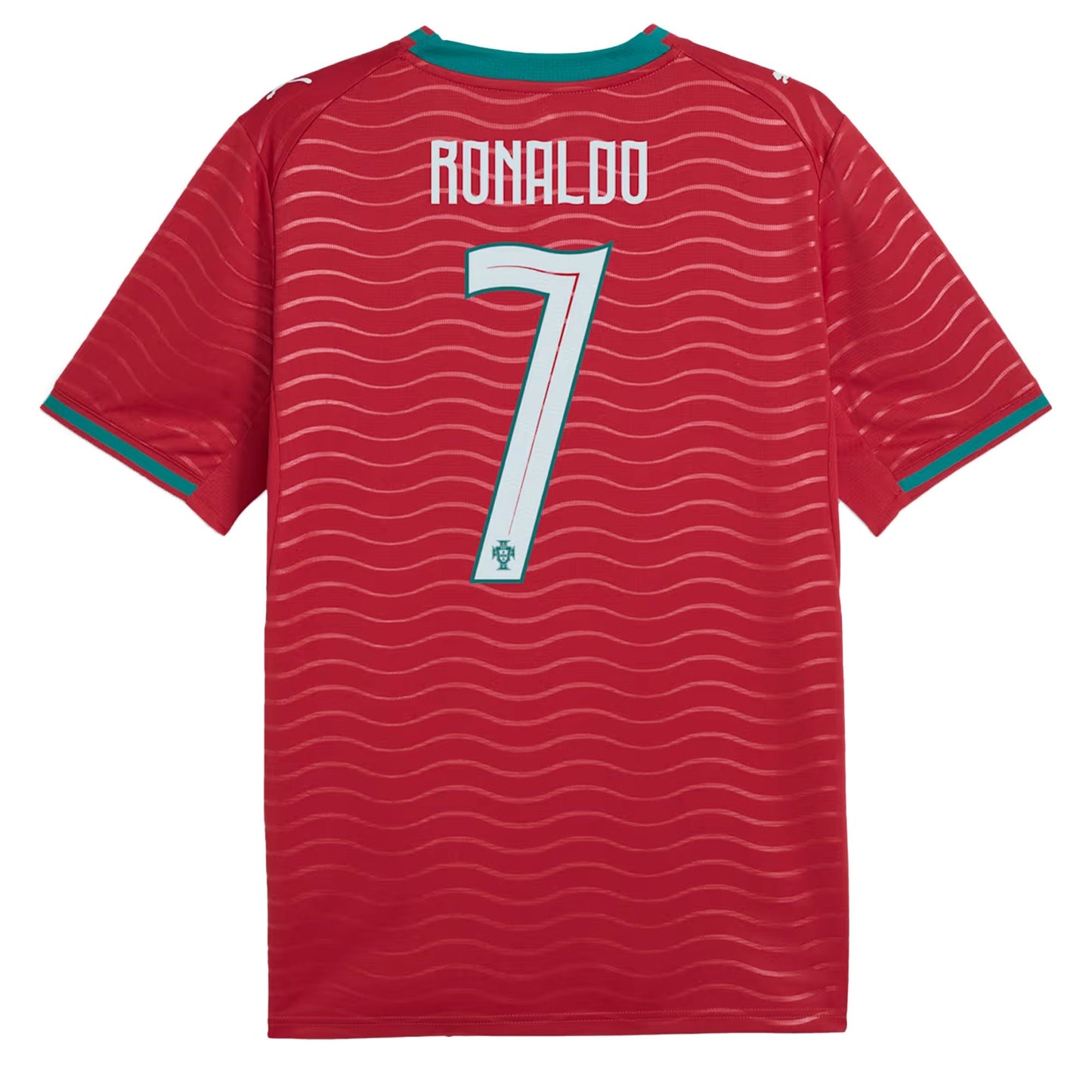 PUMA Men's Portugal World Cup 2026 Home w/ Ronaldo #7 Printing Red/Green Lagoon