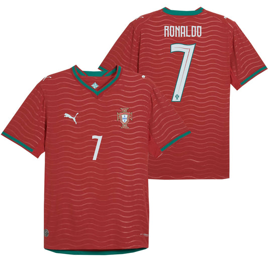 PUMA Men's Portugal World Cup 2026 Authentic Home Jersey w/ Ronaldo #7 Printing