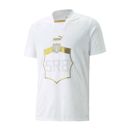 PUMA Men's Serbia 2022/23 Away Jersey White/Victory Gold