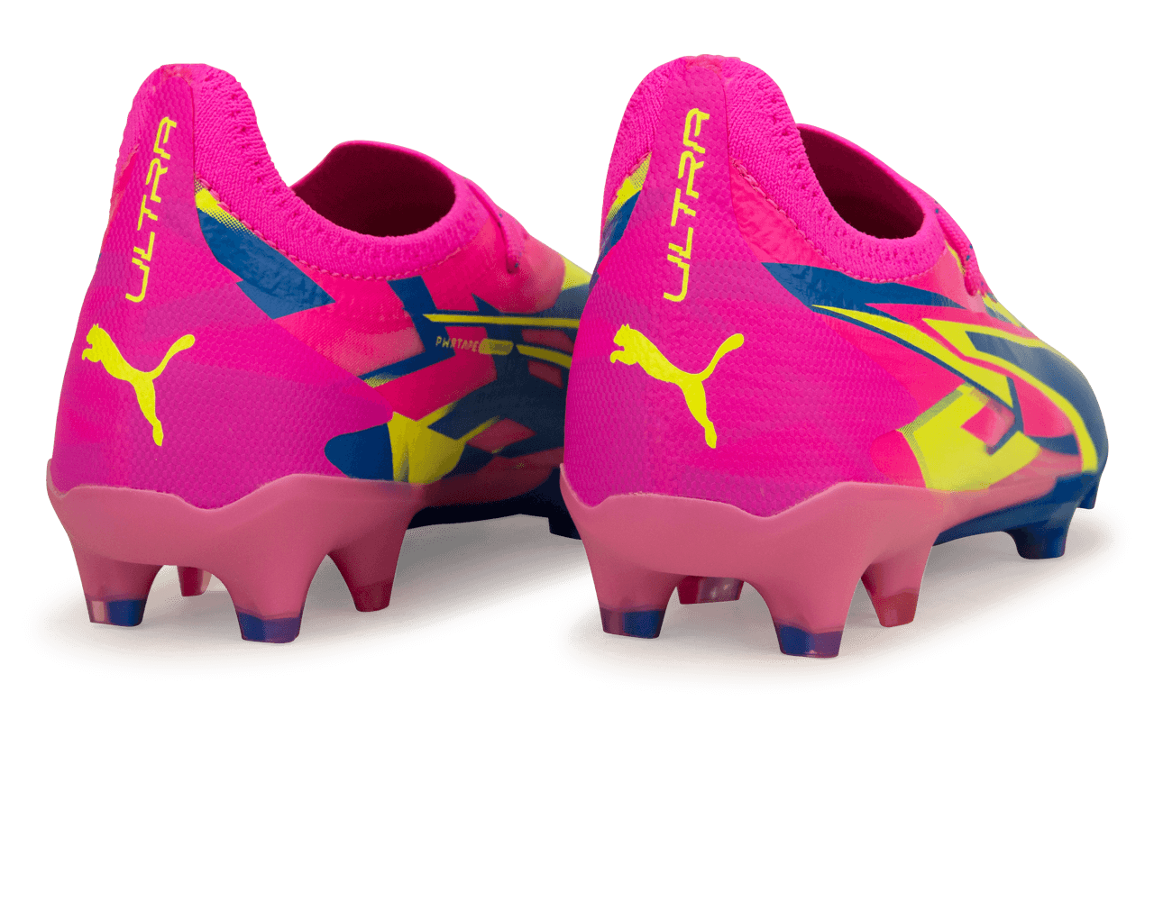 PUMA Men's Ultra Ultimate Energy FG/AG Pink/Blue/Yellow