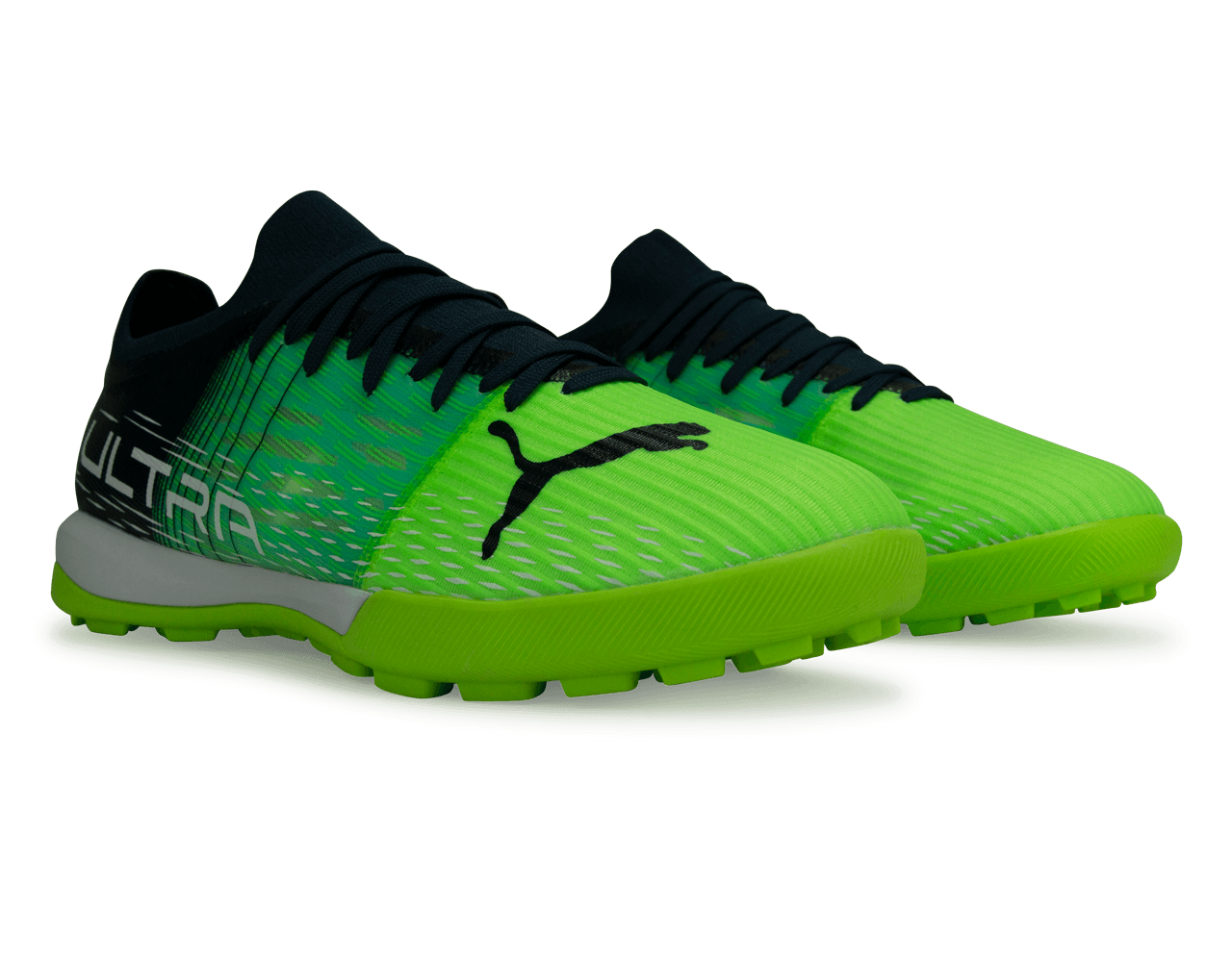 PUMA Men's Ultra 3.3 TT Turf Soccer Shoes Green/Black