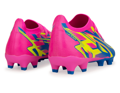 PUMA Men's Ultra Match Energy FG/AG Pink/Blue/Yellow