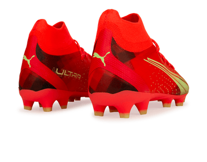 PUMA Men's Ultra Pro FG/AG Coral/Black